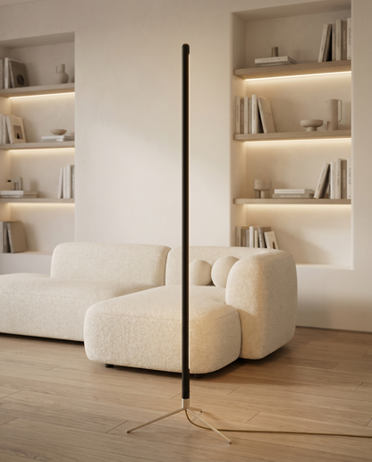 Lampadaire Solis LED tripode 139 cm smart home Tuya salon bureau chambre - Lumalia