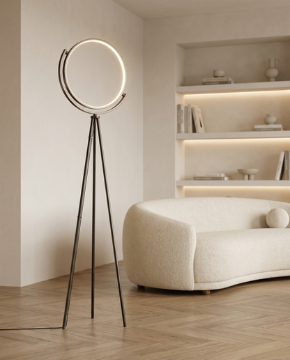 Lampadaire Selva LED 174 cm 1200 lm smart home aluminium salon coin lecture - Lumalia