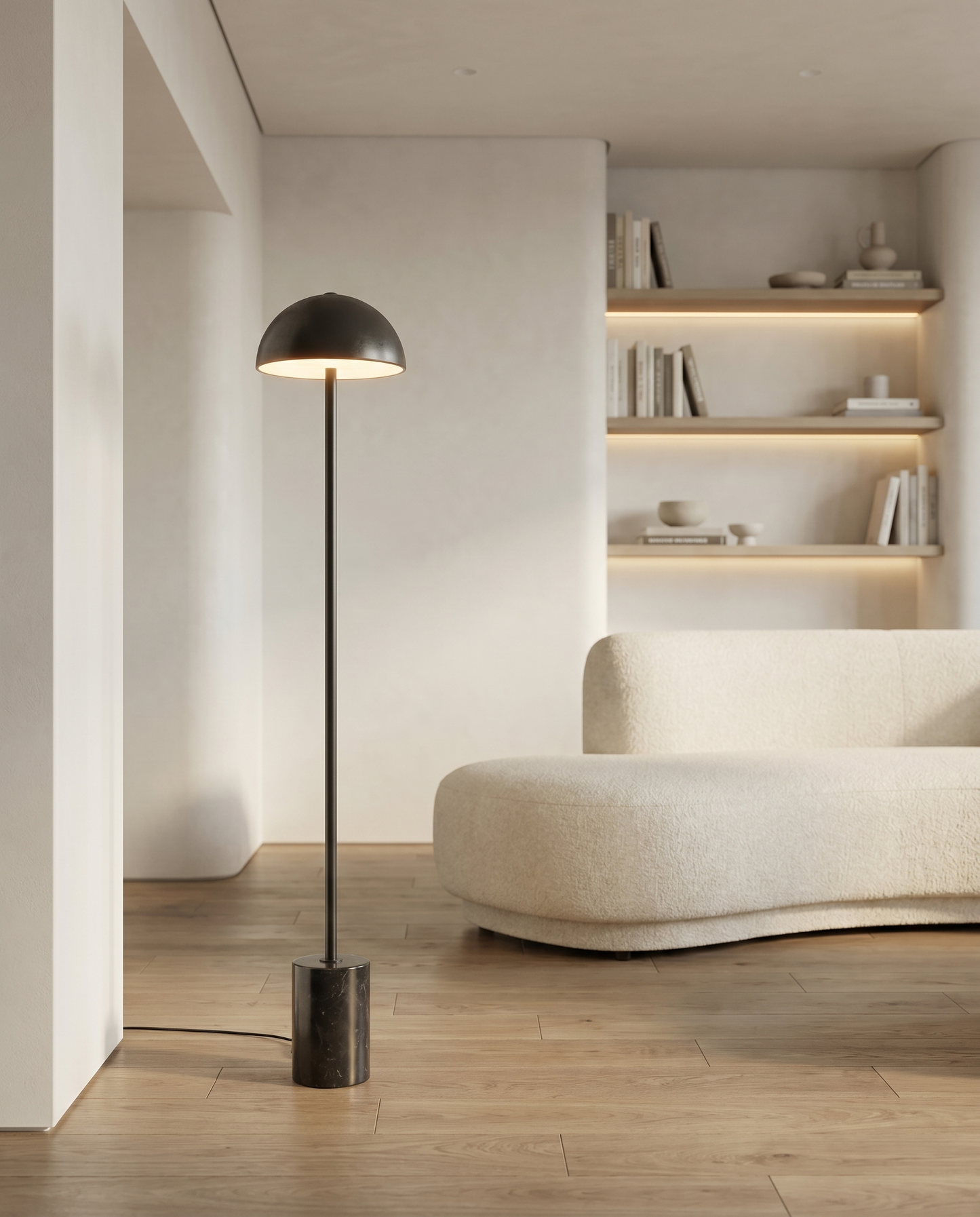 Lampadaire Vélore sans fil LED IP54 10000 mAh autonomie 16h marbre - Lumalia