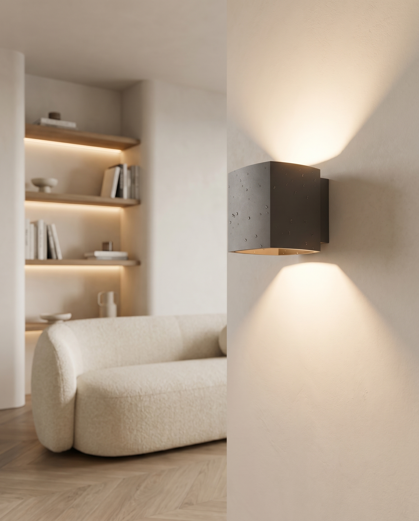Applique murale Calix LED IP65 770 lm up & down fer thermolaqué extérieur - Lumalia