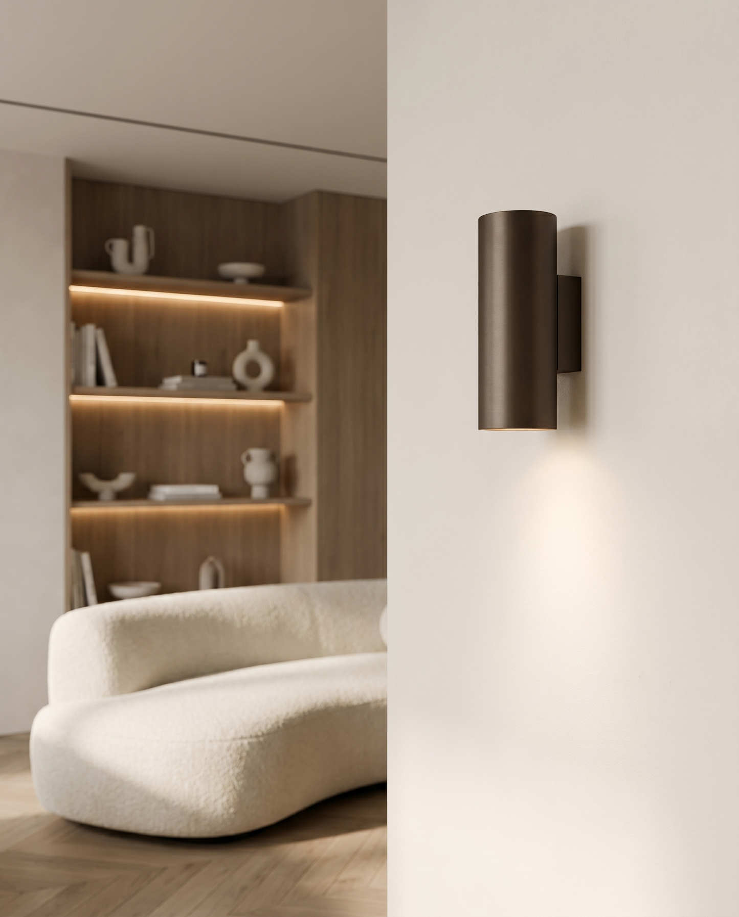 Applique murale Maréva LED IP54 850 lm up & down aluminium extérieur façade entrée - Lumalia