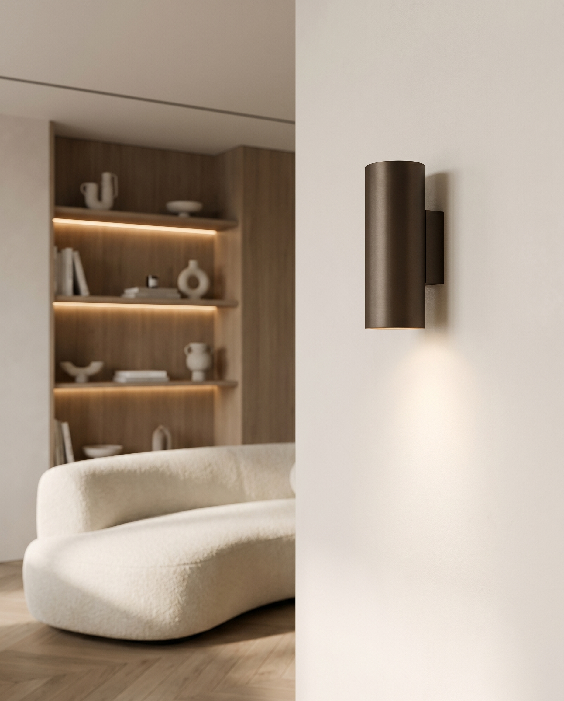Applique murale Maréva LED IP54 850 lm up & down aluminium extérieur façade entrée - Lumalia