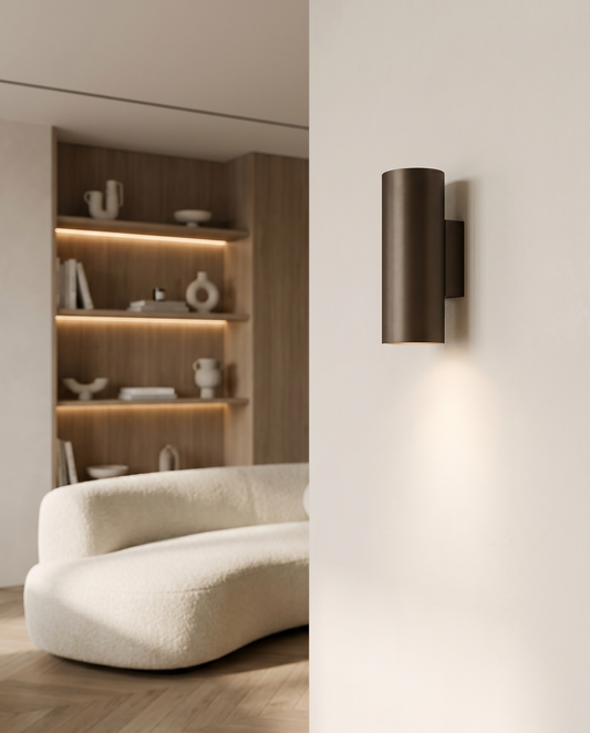Applique murale Maréva LED IP54 850 lm up & down aluminium extérieur façade entrée - Lumalia