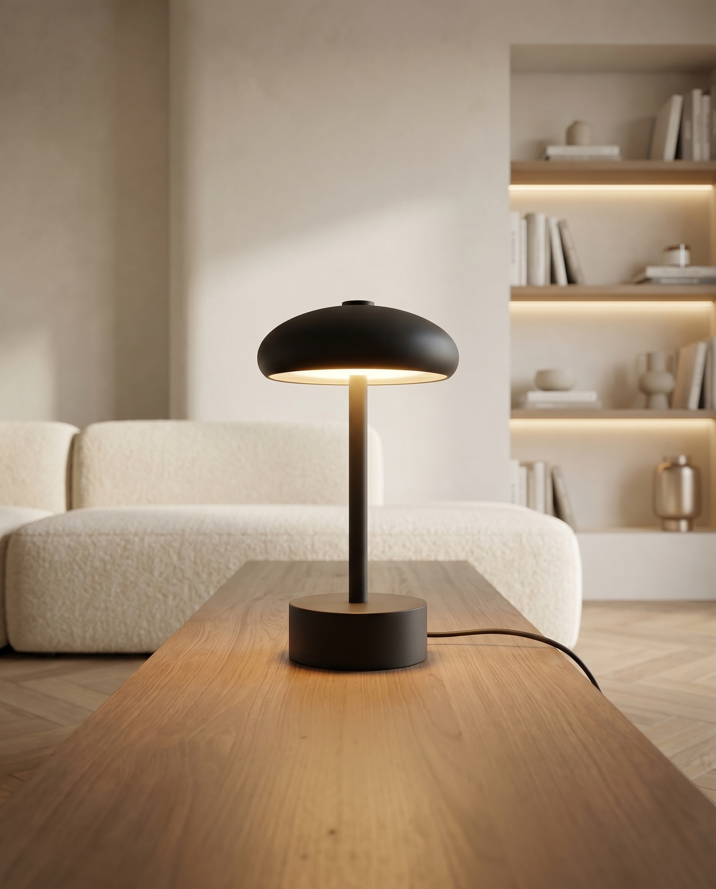 Lampe de table sans fil Pira LED IP54 batterie compact intérieur extérieur - Lumalia