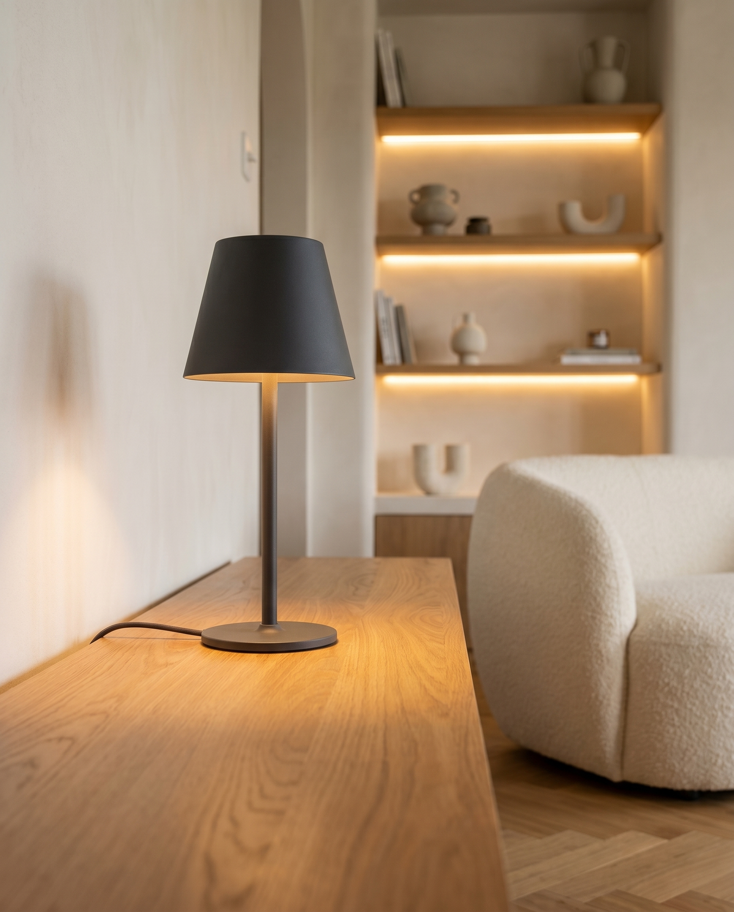 Lampe de table sans fil Lumi LED IP54 batterie tactile intérieur terrasse - Lumalia
