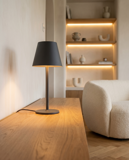 Lampe de table sans fil Lumi LED IP54 batterie tactile intérieur terrasse - Lumalia