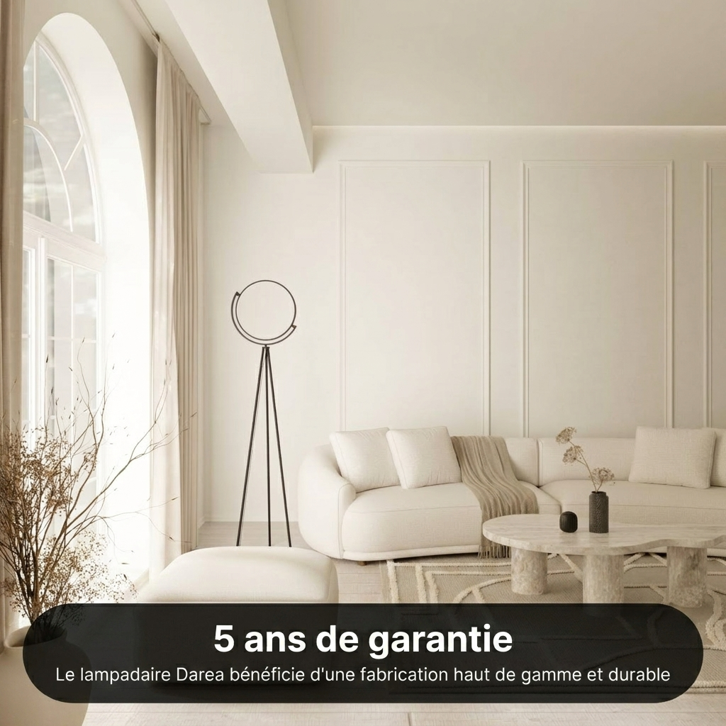 Lampadaire Darea vue détail abat-jour aluminium - Lumalia