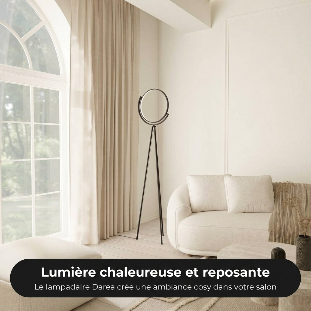 Lampadaire Darea vue ambiance salon coin lecture - Lumalia