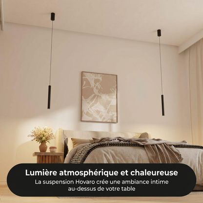 Suspension Hovaro vue ambiance chambre intime - Lumalia