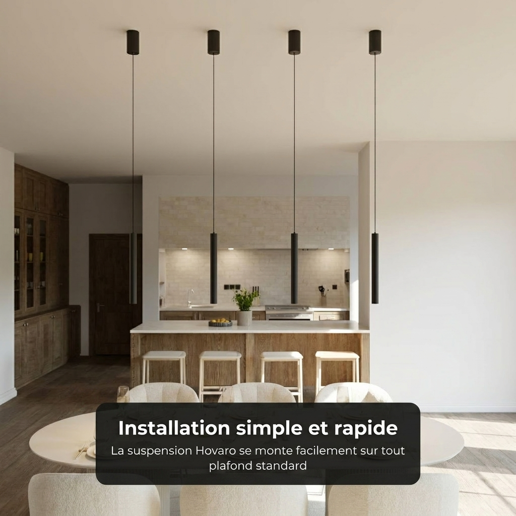 Suspension Hovaro vue installation grappe - Lumalia