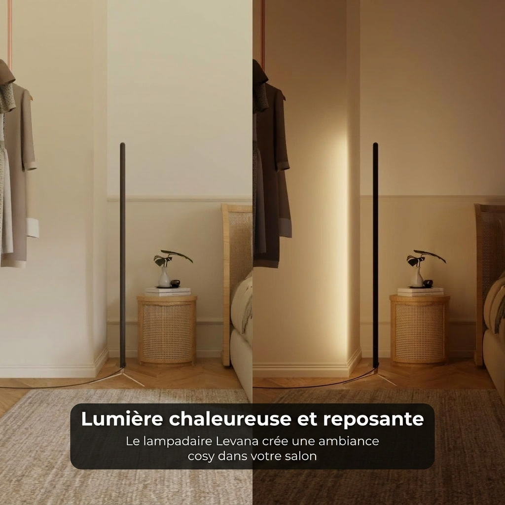 Lampadaire Levana vue ambiance salon bureau - Lumalia