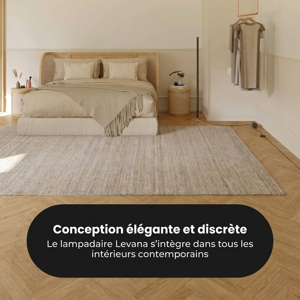 Lampadaire Levana vue éclairage 1356 lm dimmable - Lumalia