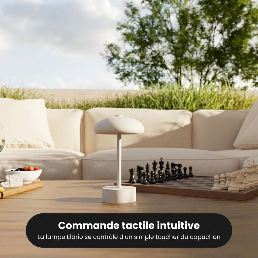 Lampe Elario vue détail tactile dimmable - Lumalia