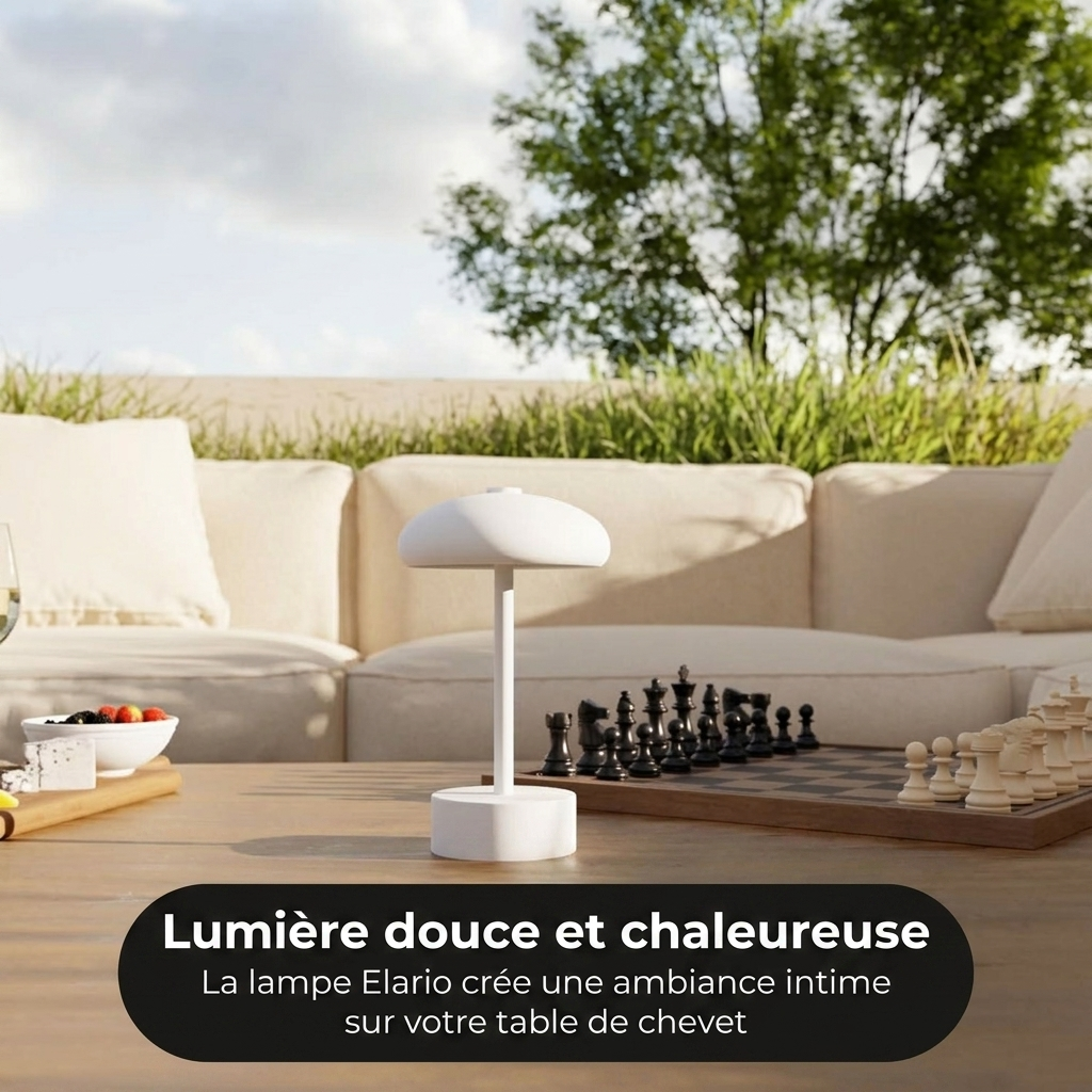 Lampe Elario vue ambiance chevet bureau - Lumalia