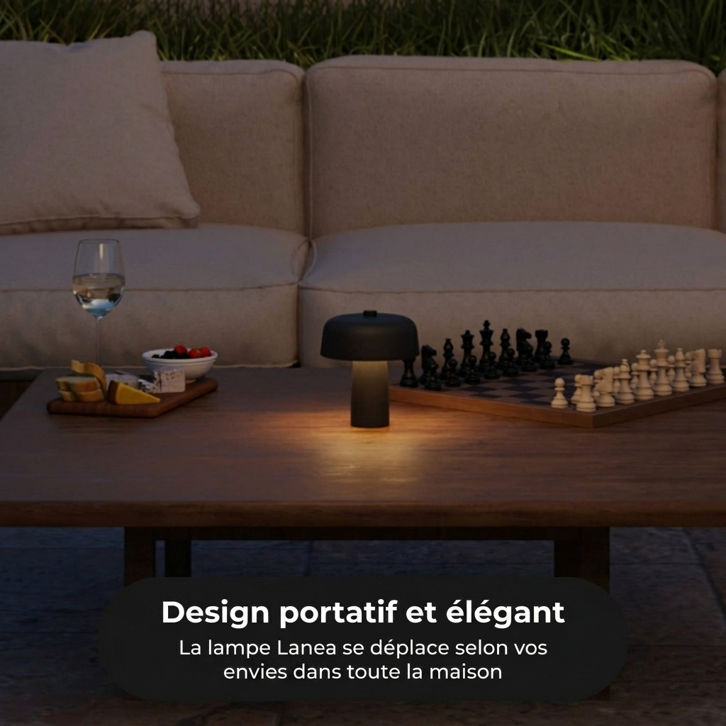 Lampe Lanea vue éclairage IP54 tactile - Lumalia