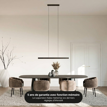 Suspension Kalea vue détail aluminium linéaire - Lumalia