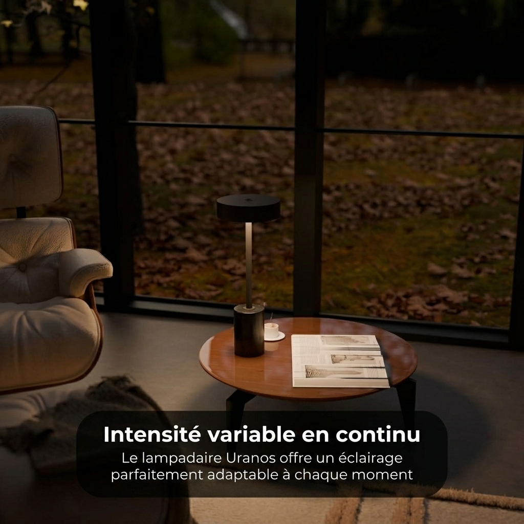Lampadaire Uranos vue installation 115 cm USB-C - Lumalia