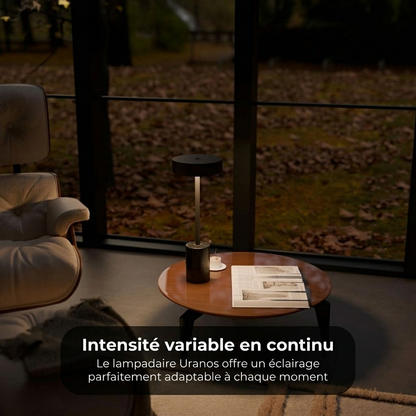 Lampadaire Uranos vue installation 115 cm USB-C - Lumalia