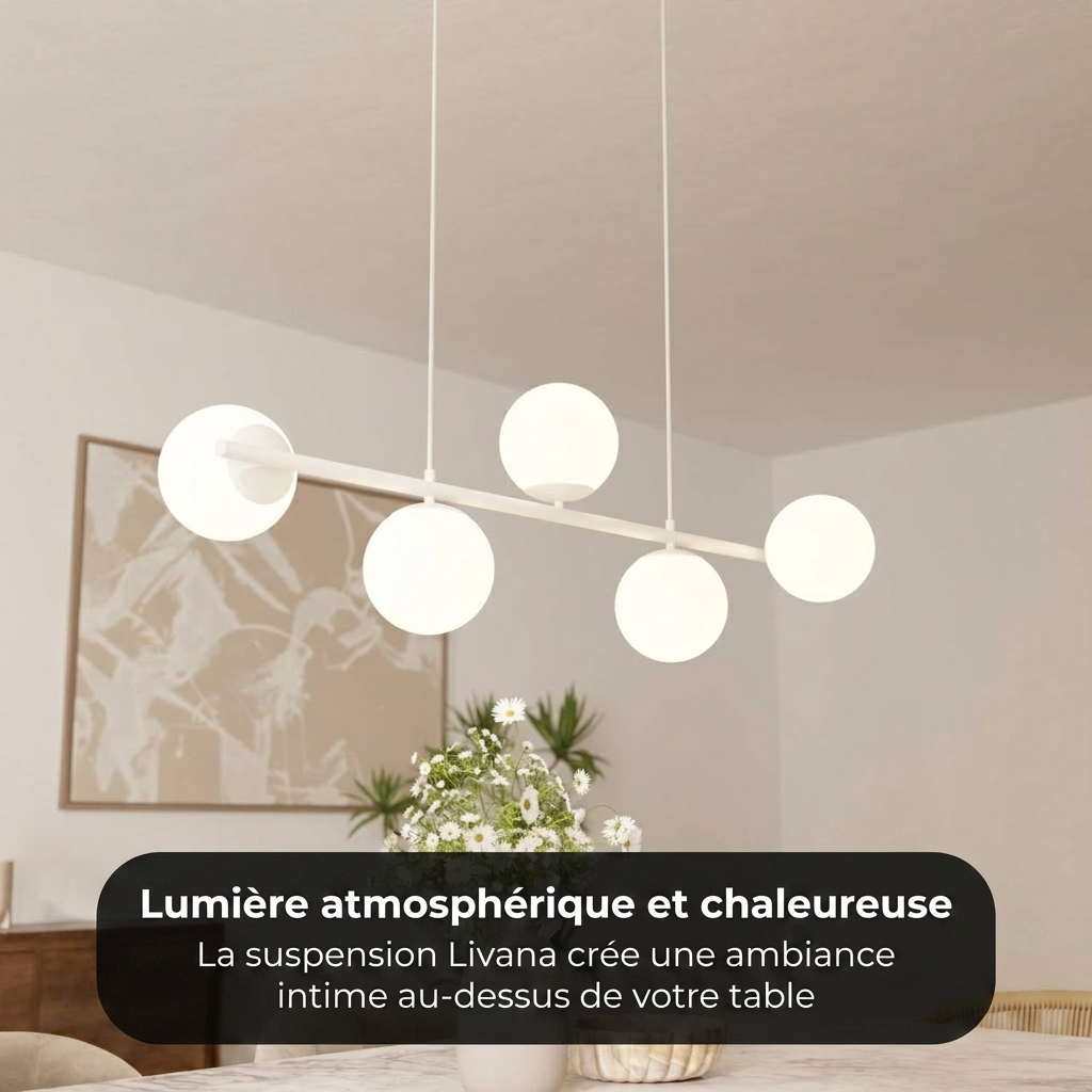 Suspension Livana vue ambiance salle à manger - Lumalia