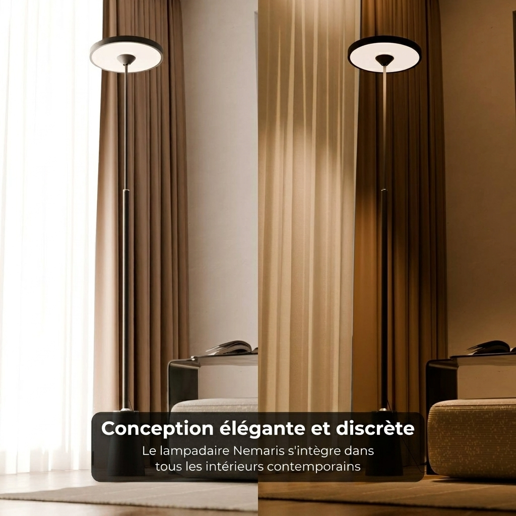 Lampadaire Nemaris vue éclairage 835 lm IRC 95 - Lumalia