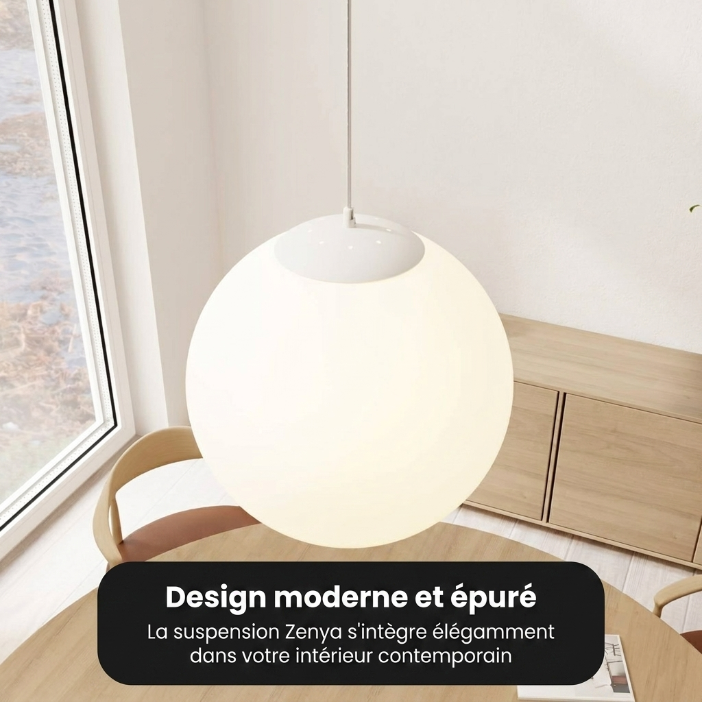 Suspension Zenya vue éclairage E27 LED diffus - Lumalia