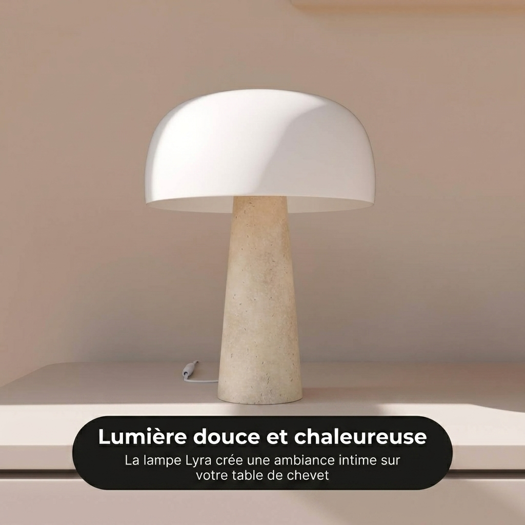 Lampe Lyra vue ambiance chevet bureau - Lumalia