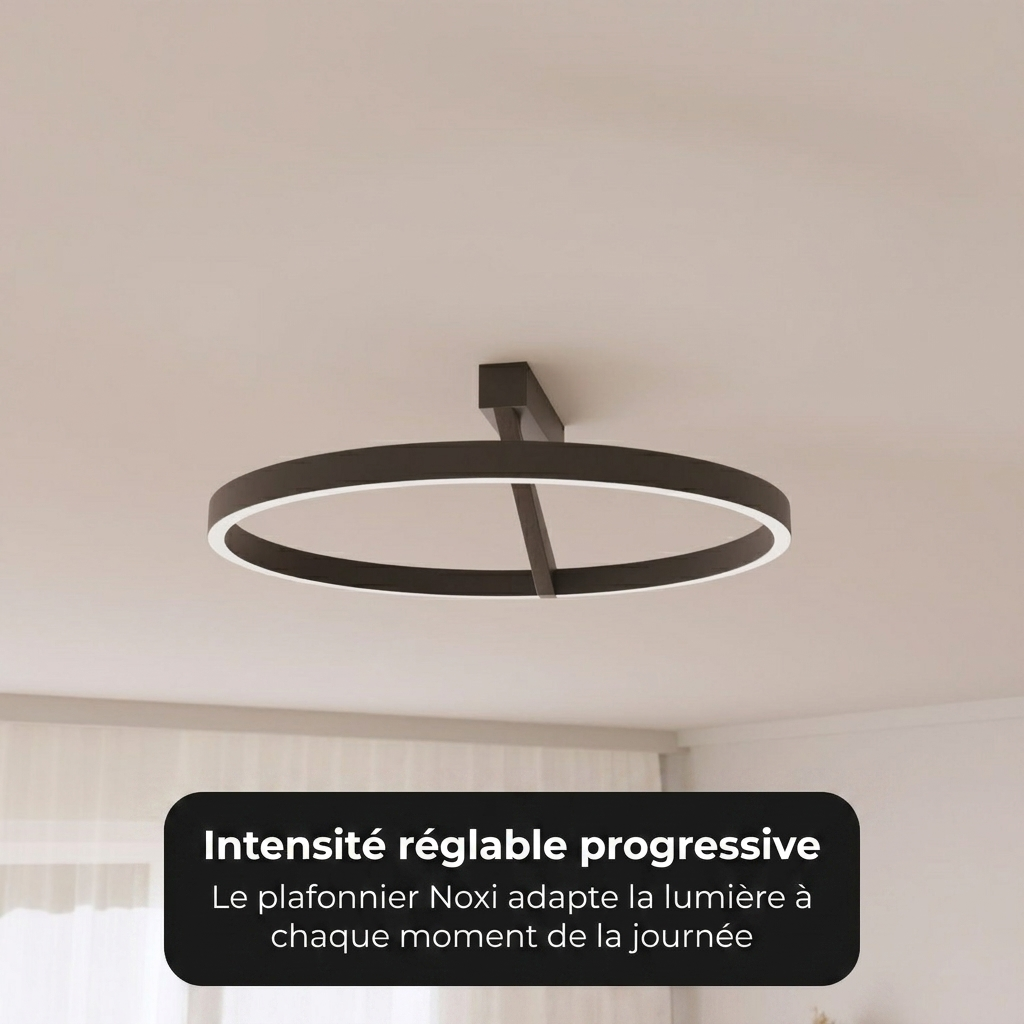 Plafonnier Astréa vue détail aluminium up & down - Lumalia