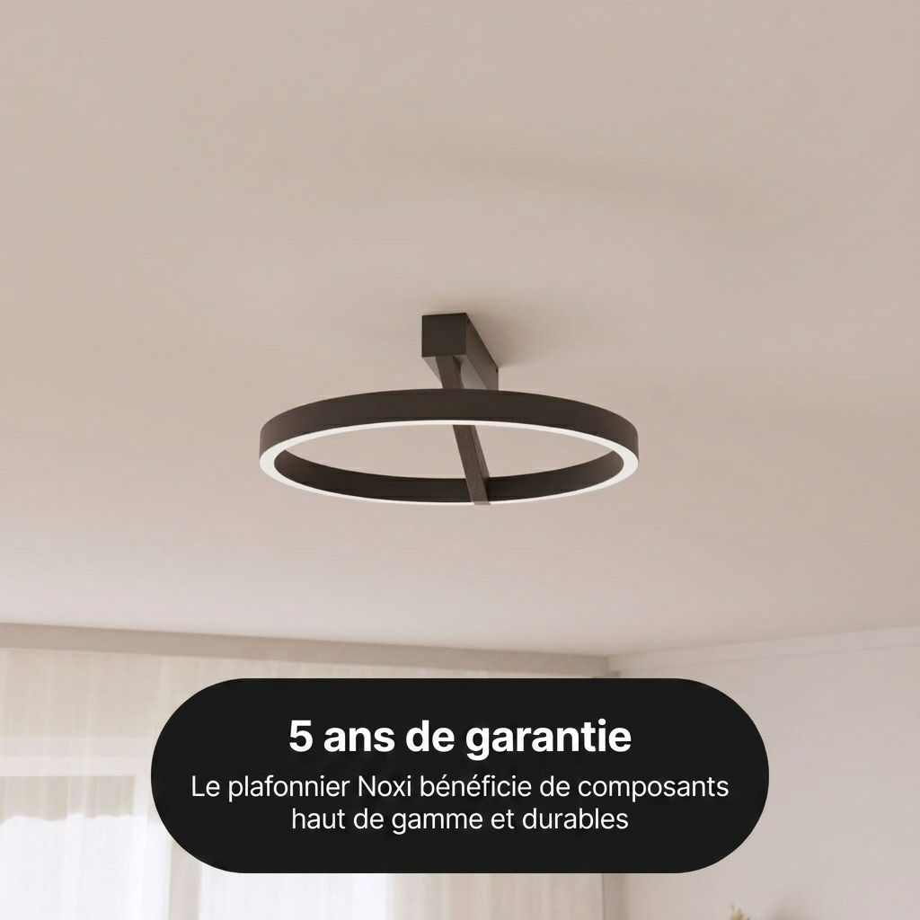Plafonnier Noxi vue détail aluminium up down - Lumalia