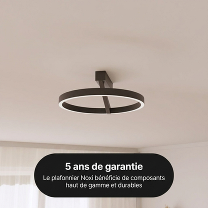 Plafonnier Noxi vue détail aluminium up down - Lumalia