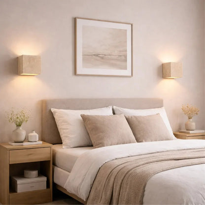 Applique Murale Scandinave en Travertin Naturel | Horten
