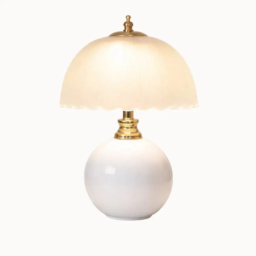 Lampe de chevet vintage en céramique et verre | Elvane
