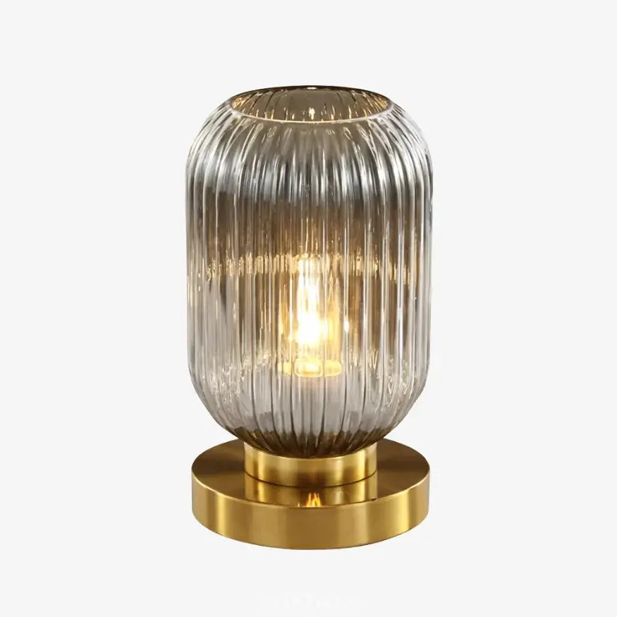 Lampe de chevet moderne en verre et laiton | Yrsa