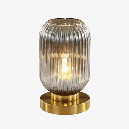 Lampe de chevet moderne en verre et laiton | Yrsa