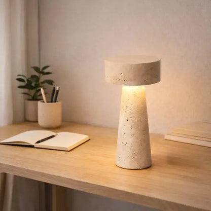Lampe de chevet moderne LED en travertin | Neri