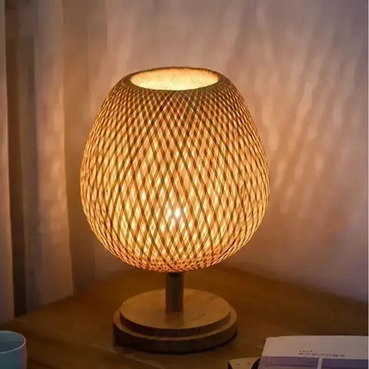 Lampe de chevet en bois et bambou naturel | Neya