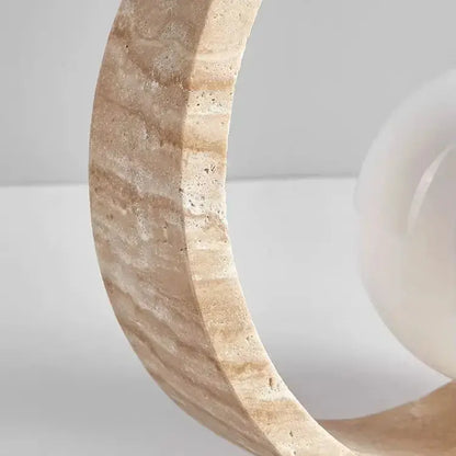 Oria - Lampe Sculpturale en Travertin Naturel