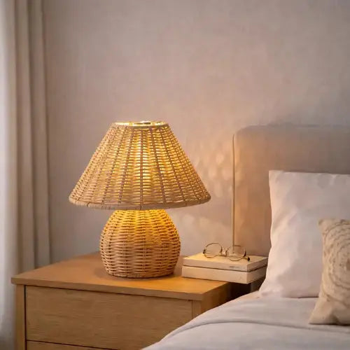 Lampe de chevet en bambou tressé - Modèle Yuna