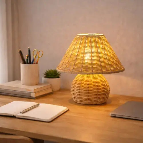 Lampe de chevet en bambou tressé - Modèle Yuna