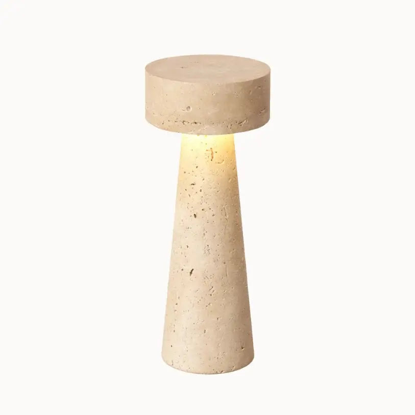 Lampe de chevet moderne LED en travertin | Neri