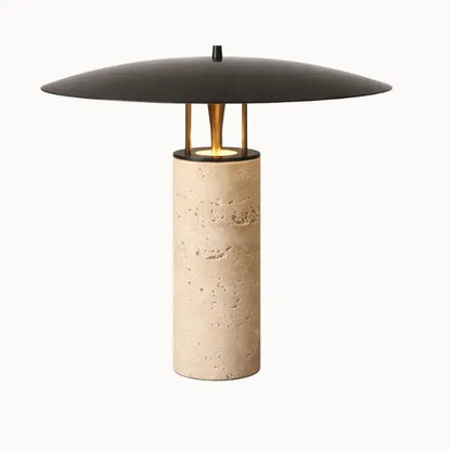 Lampe à poser en pierre de travertin | Noma