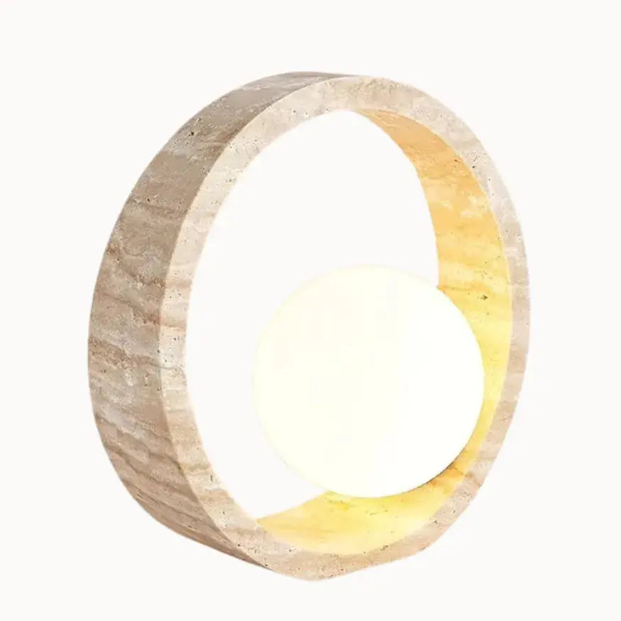 Oria - Lampe Sculpturale en Travertin Naturel