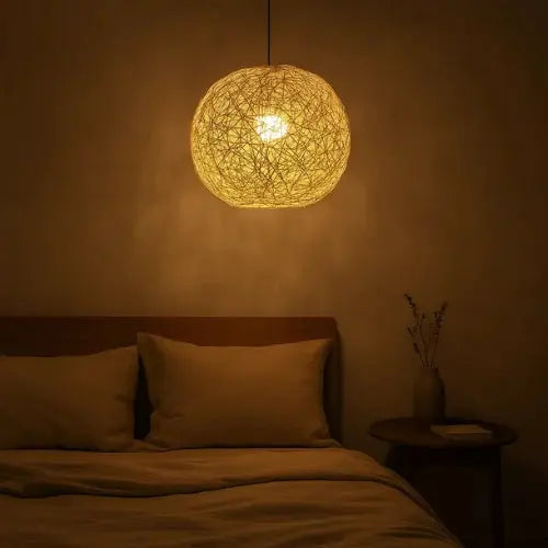 Suspension Sphérique en Rotin et Bambou Ø 30 cm | Liora