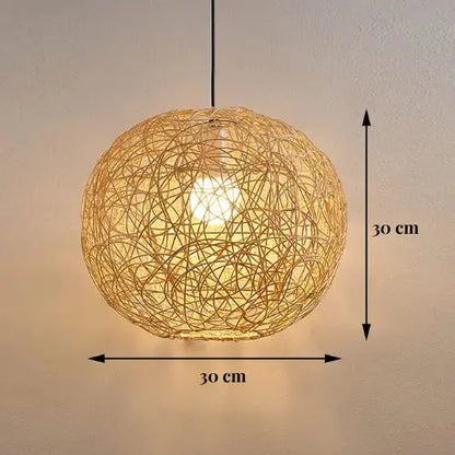 Suspension Sphérique en Rotin et Bambou Ø 30 cm | Liora