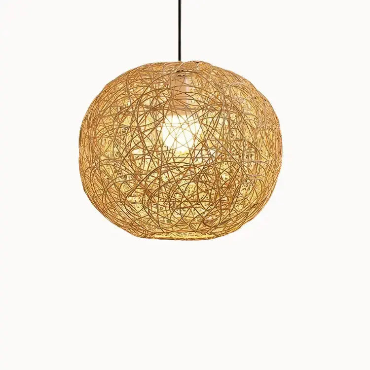 Suspension Sphérique en Rotin et Bambou Ø 30 cm | Liora