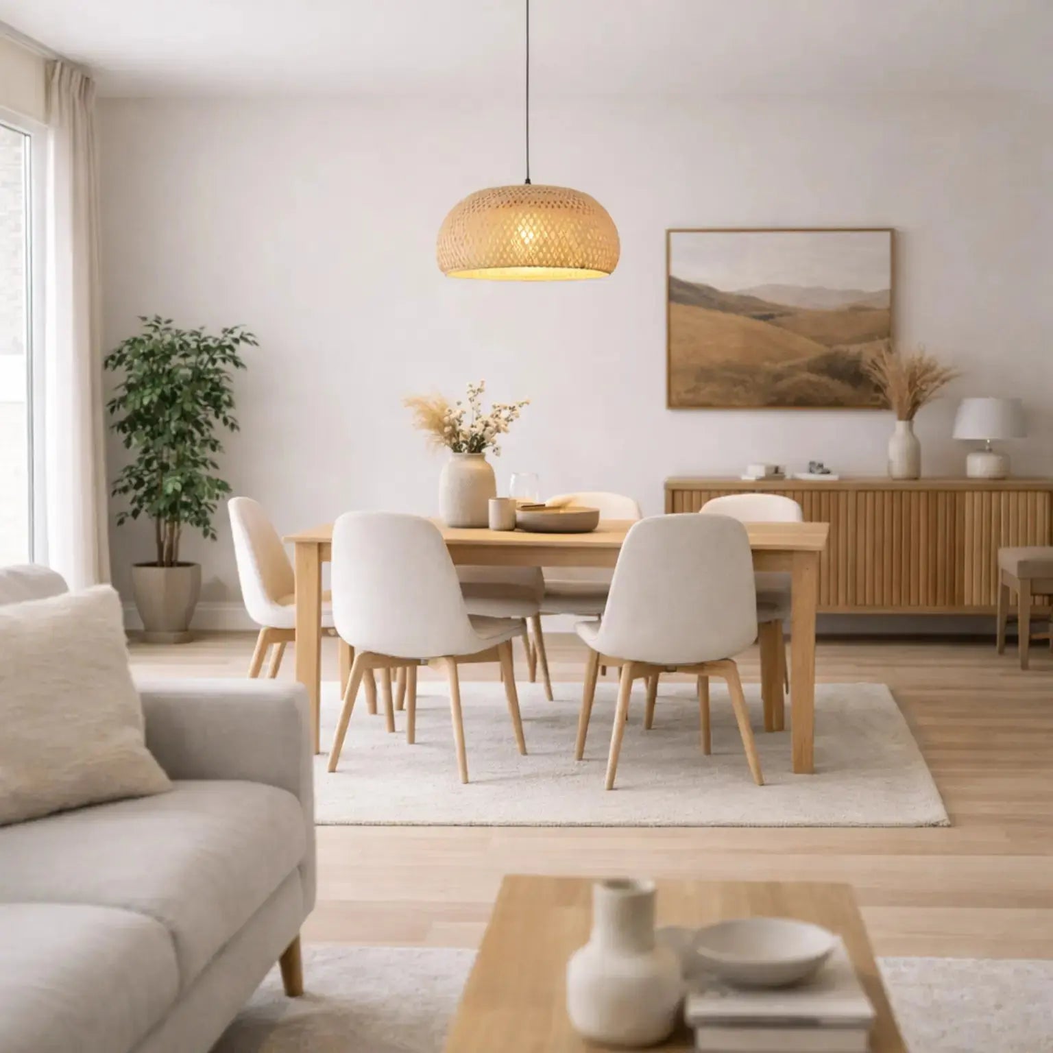 Rencontrez les Suspension en Bambou Scandinave Ø 30 cm | Lumea