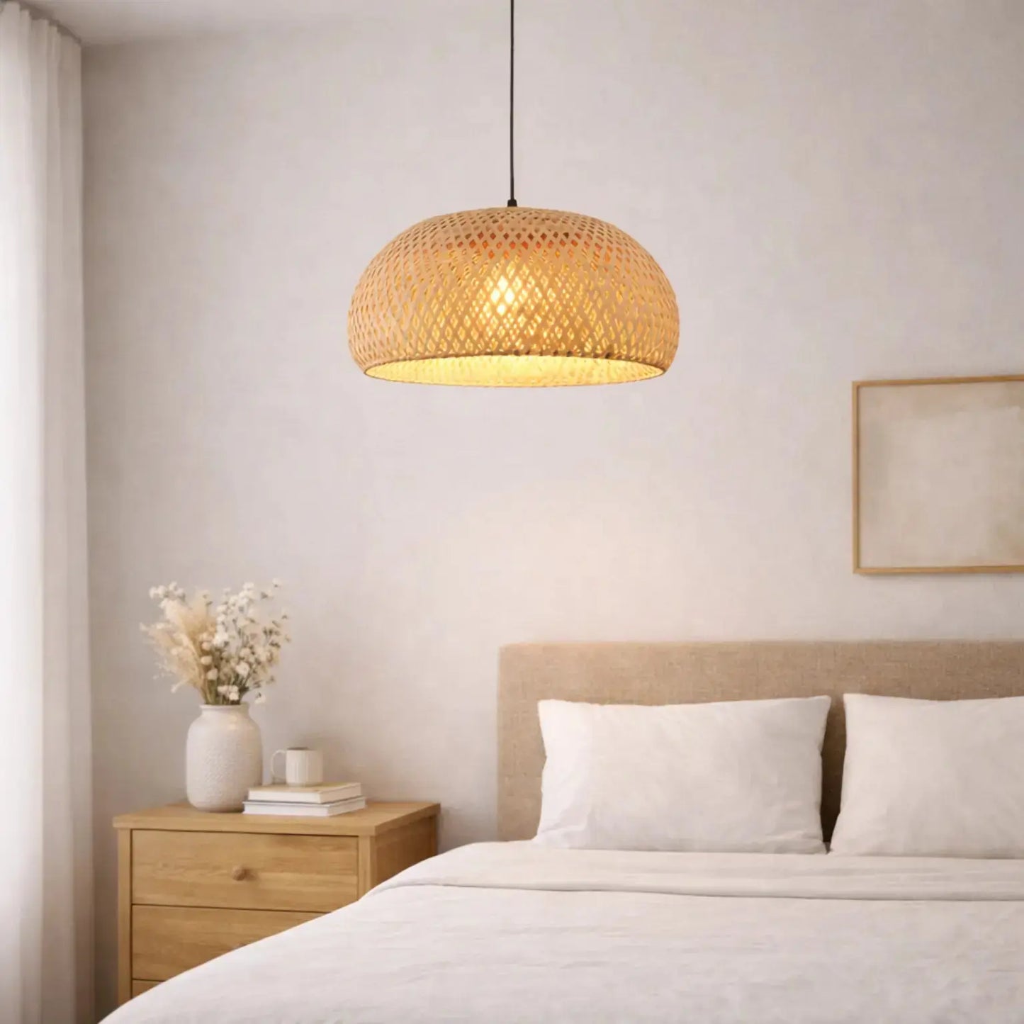 Suspension en Bambou Scandinave Ø 30 cm | Lumea