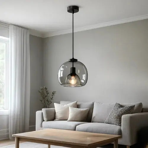 Suspension en verre minimaliste Ø 20 cm | Elina