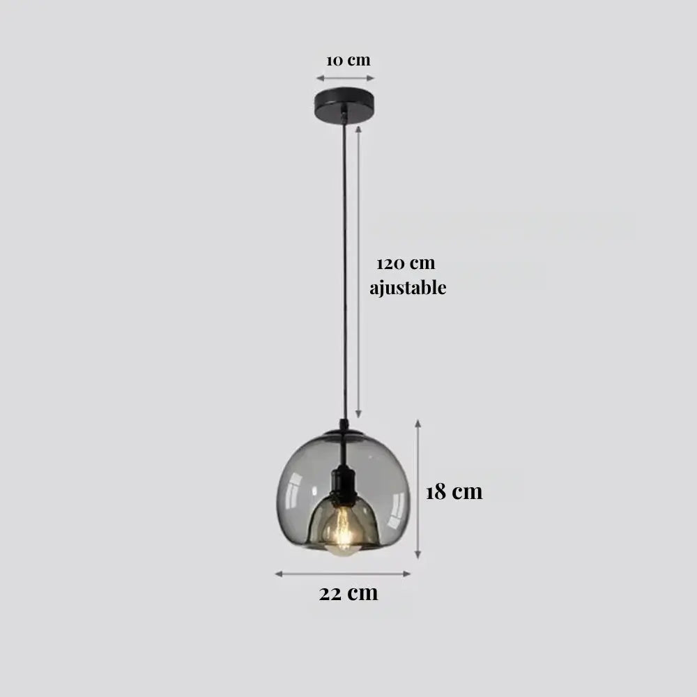 Suspension en verre minimaliste Ø 20 cm | Elina