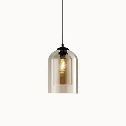 Suspension en verre fumé au design épuré Ø 15 cm | Ilma