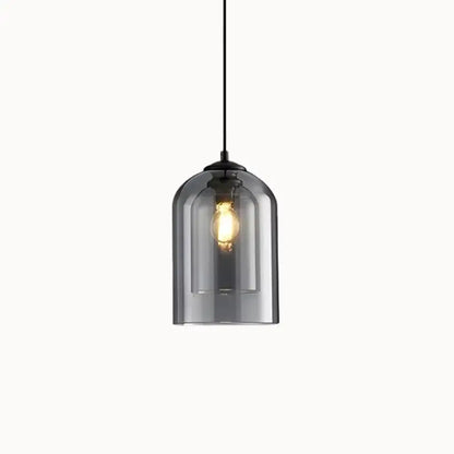 Suspension en verre fumé au design épuré Ø 15 cm | Ilma